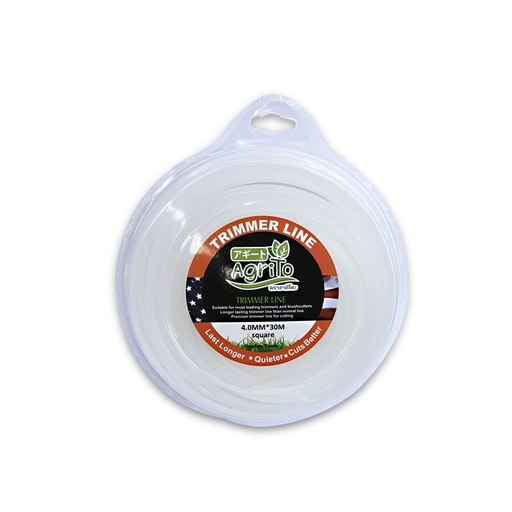 [10350133] สายเอ็นตัดหญ้า-4.0mm เหลี่ยม ขาว 30m [5EA*5Box/CT]