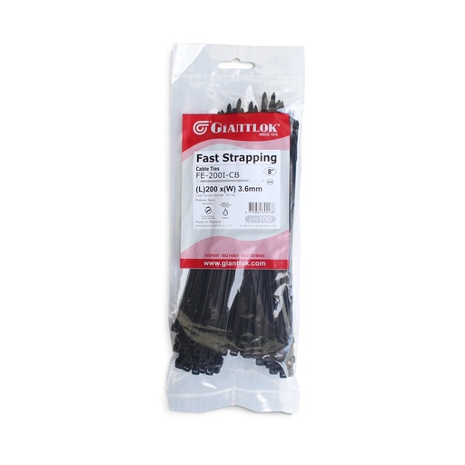 [12890010] เคเบิ้ลไทร์(Giantlok) ดำ 10" (PK100) [10PK/Bag]