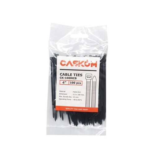 [12890019] เคเบิ้ลไทร์(Caskom) ดำ 4"*2.5*100mm (PK100) [550PK/CT]